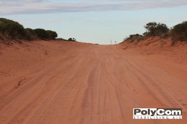 6 pindan clay Betta Roads PolyCom treated