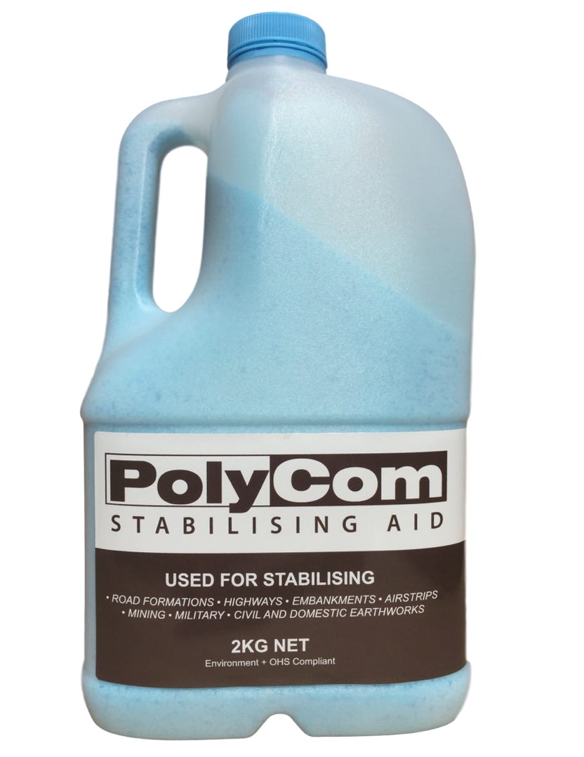 2Kg Pack of PolyCom Soil Stabiliser. Earthco Projects.