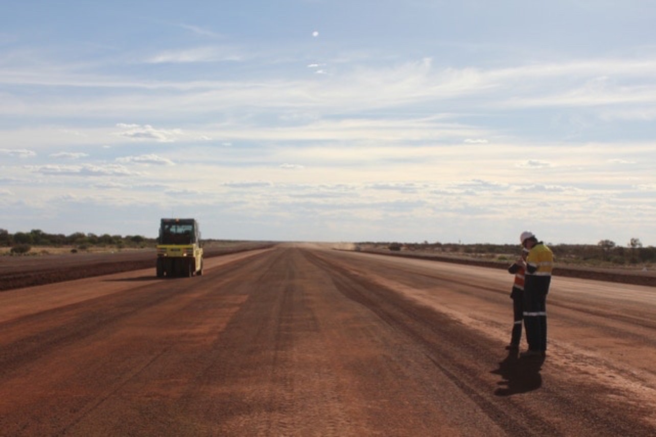 Polycom treated air strip nearing completeion