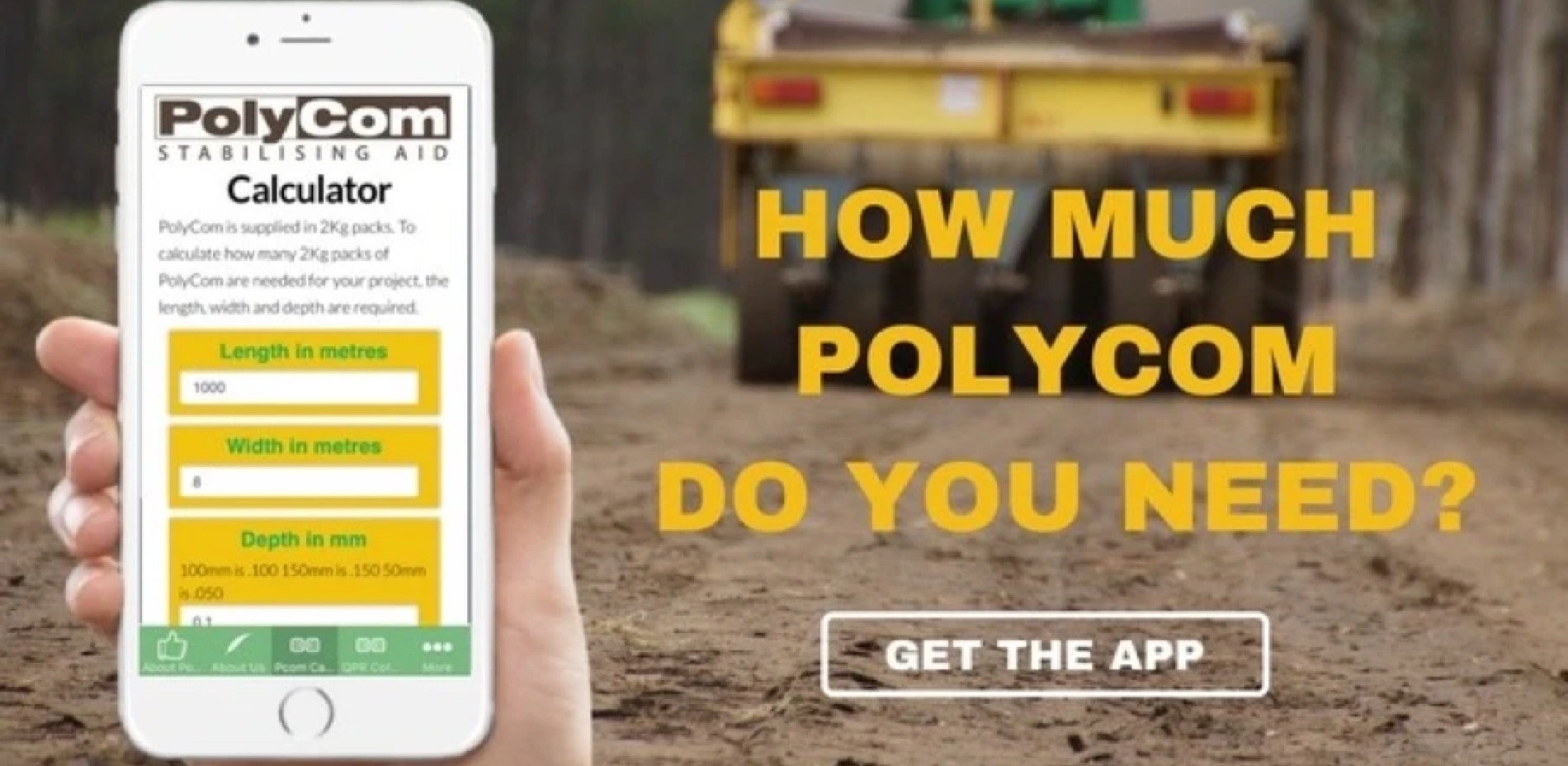 PolyCom Road Stabiliser Calculator APP for your Mobile Phone.
