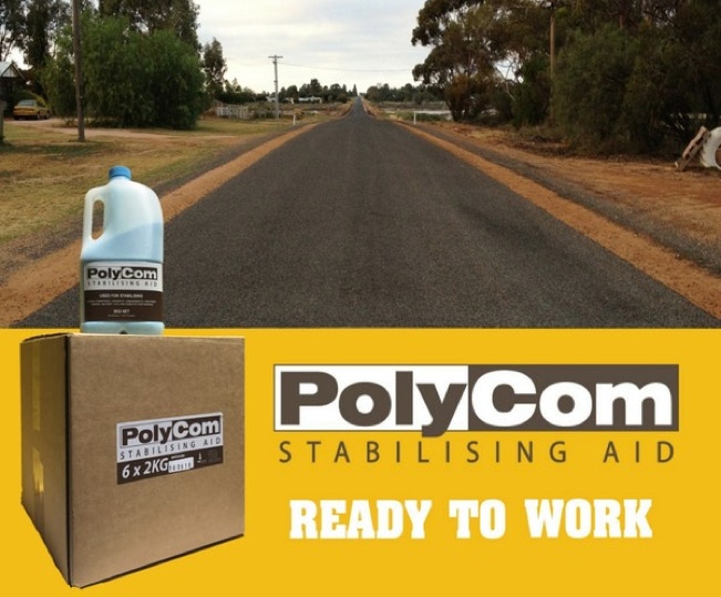 Soil Stabilising PolyCom. Road Ready Innovation, Australia.